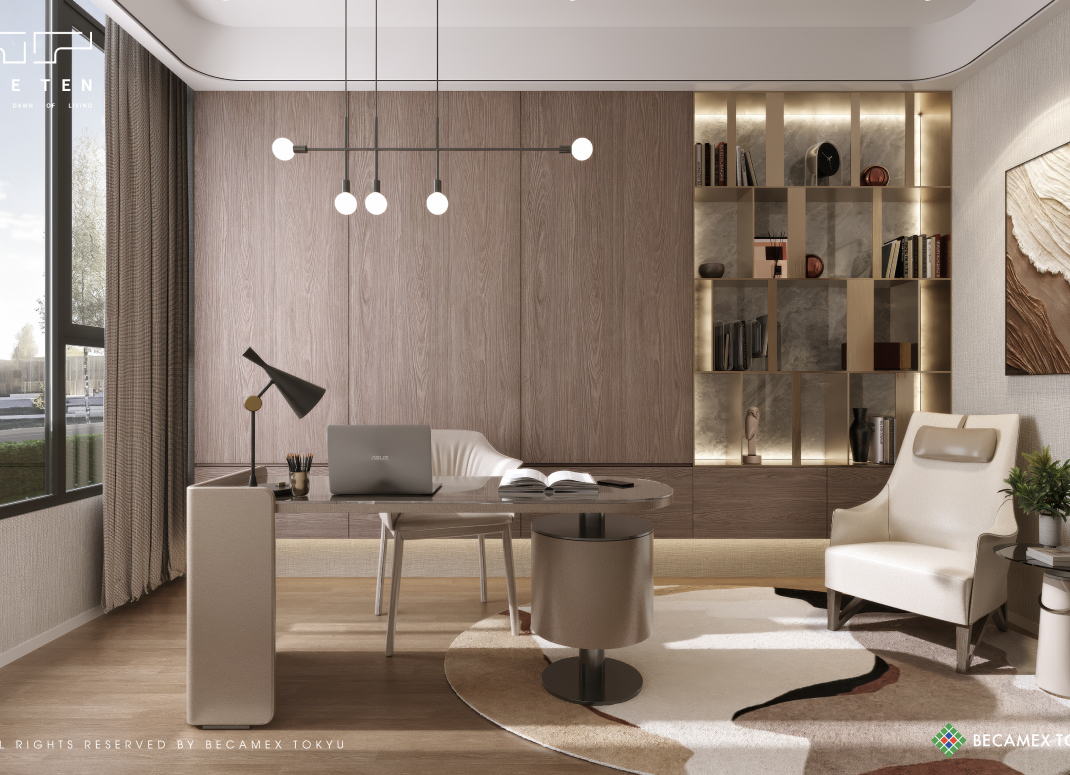 Phòng làm việc căn hộ 2 phòng ngủ dự án The TEN