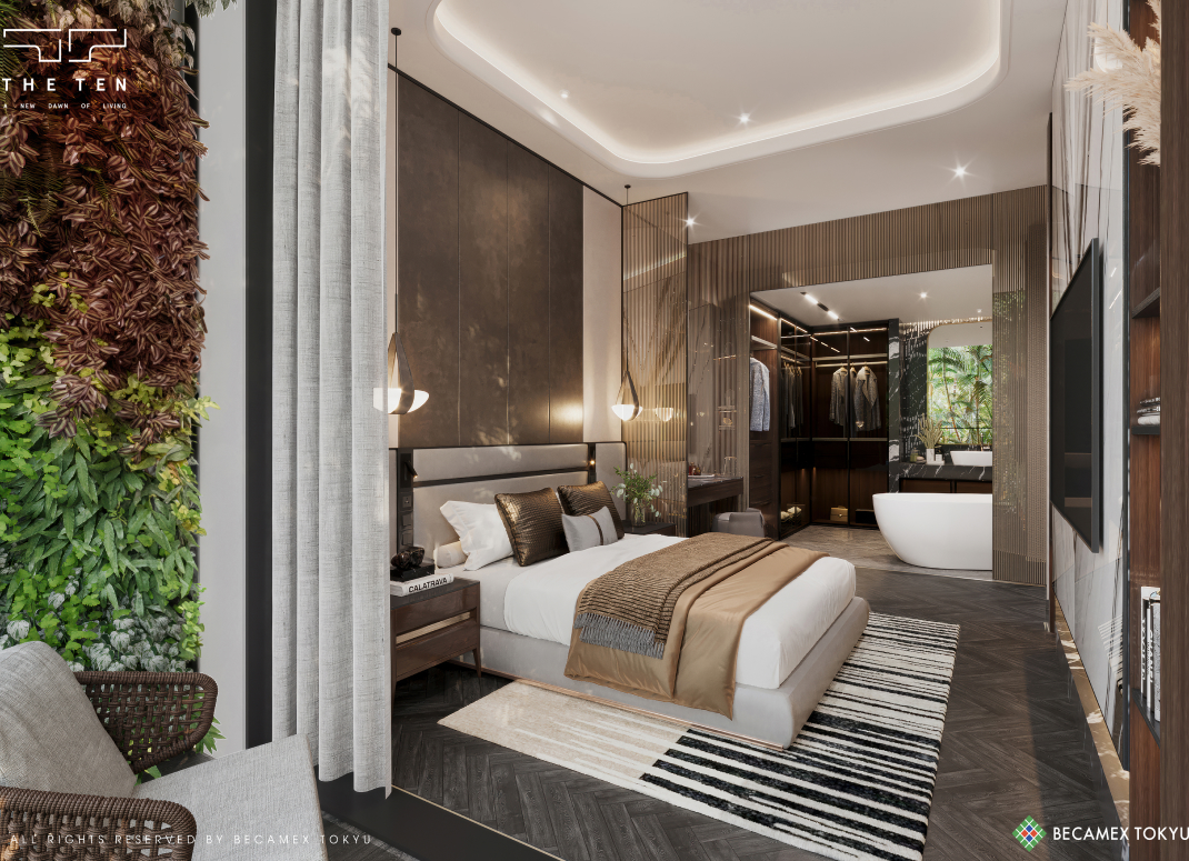 Hình ảnh phòng ngủ lớn căn hộ 3 phòng ngủ The TEN