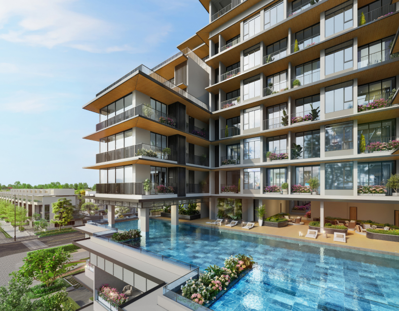 Hồ bơi tại dự án MIDORI PARK The TEN