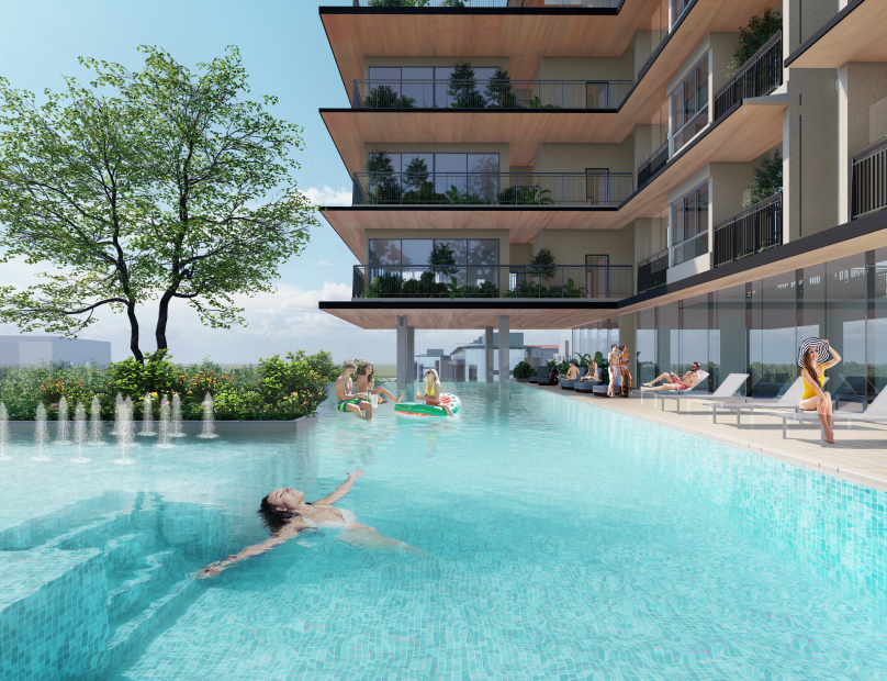 Hồ bơi vô cực đạt chuẩn Olympic tại dự án The TEN